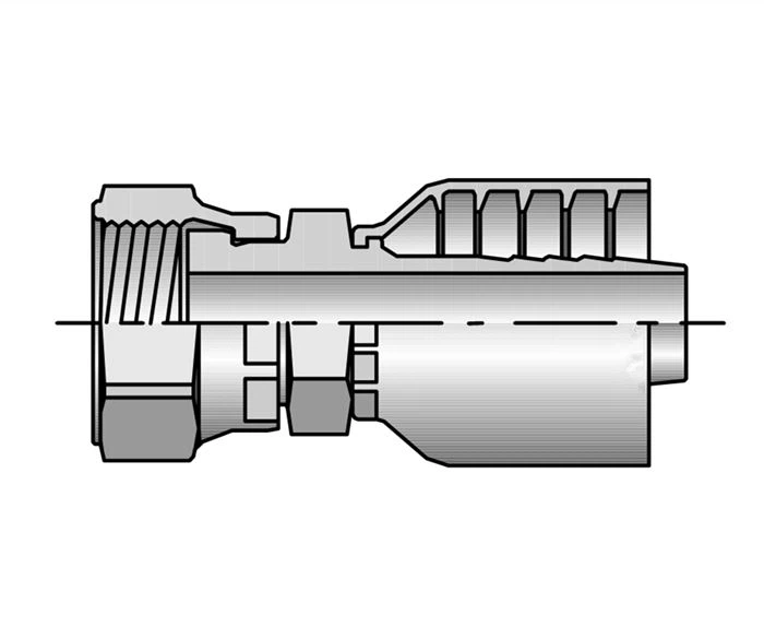SAE one piece hose fittings ORFS Crimped (2)