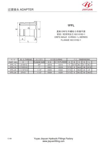 SAE 3000 Flensadapter ORFS